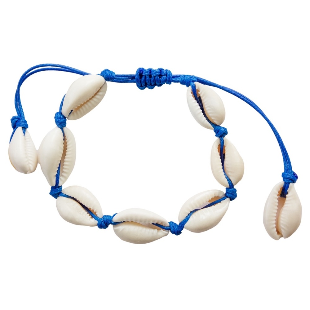 Cowry Shell Bracelet (Blue)